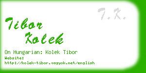 tibor kolek business card
